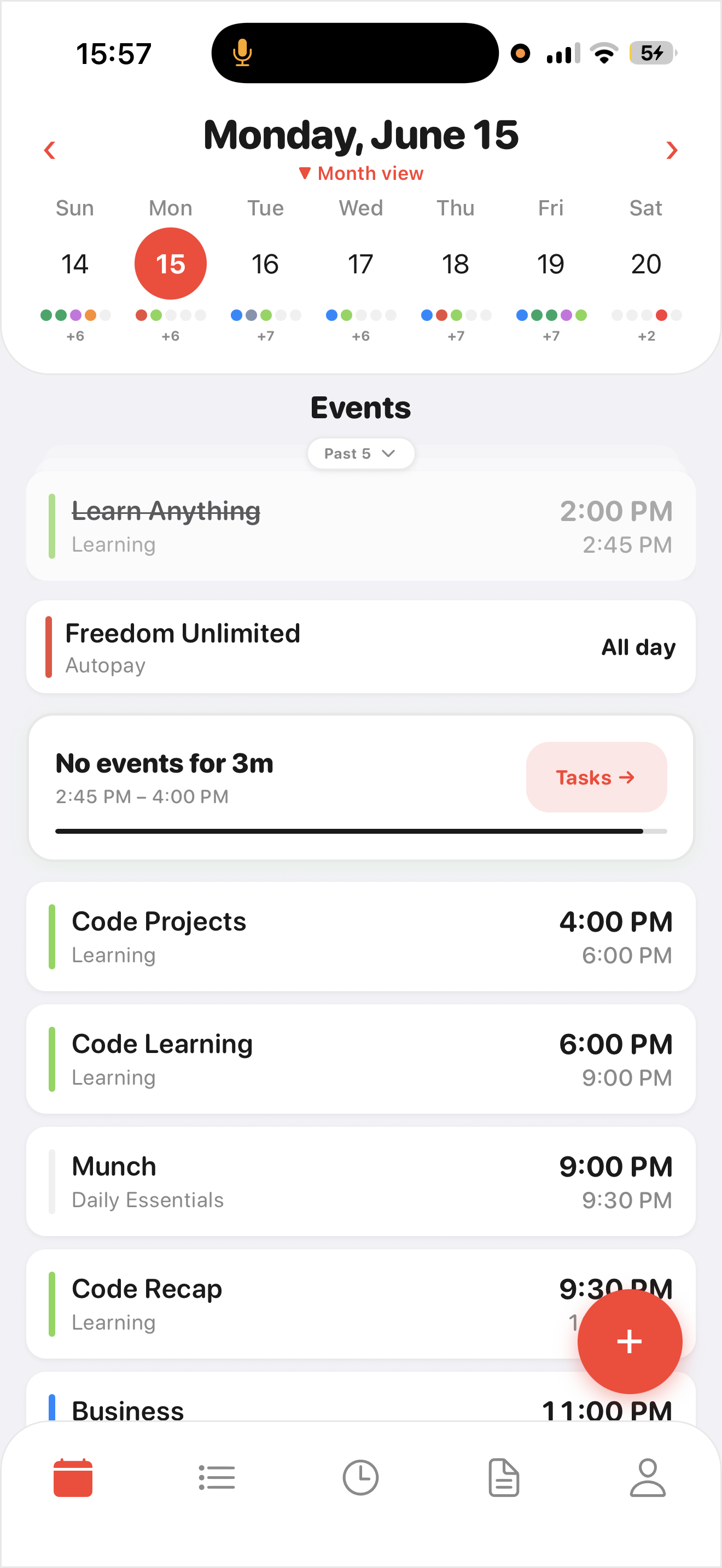 Divux events list